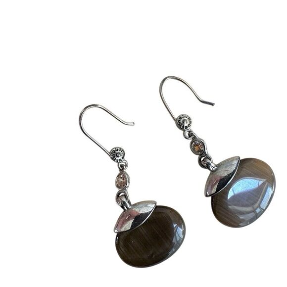 Monet Brown Glass Dangle Earrings - Picture 5 of 8